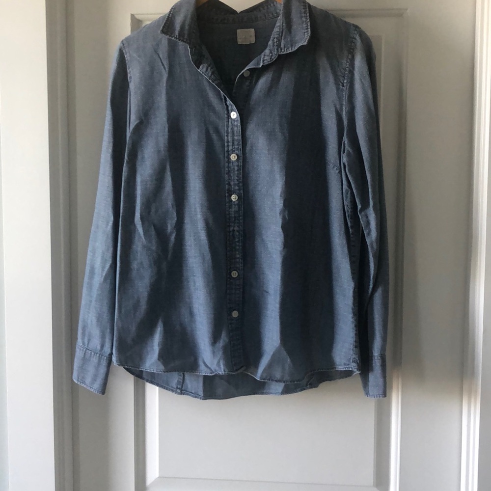 Mini dot chambray J crew button up
